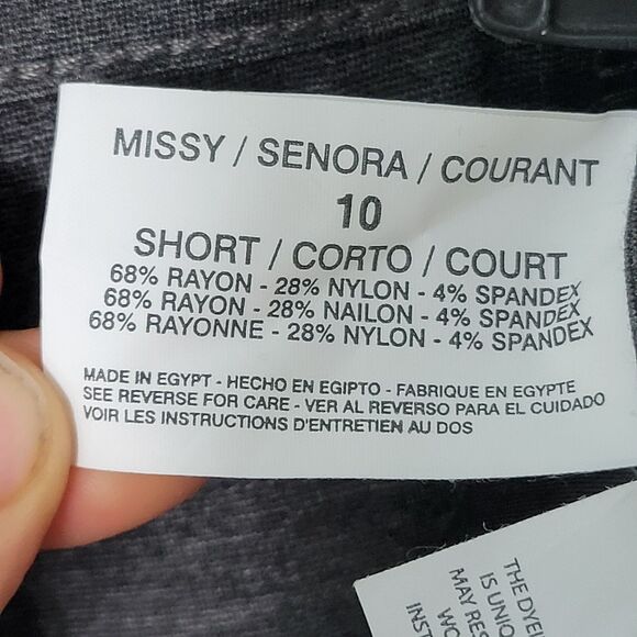 Gloria Vanderbilt Womens Size 10 Gray  Solid Amanda Slimming Tapered Leg Pants - Picture 8 of 13